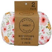 Wholesale - 2pk Floral Printed Sponges C/P 24, UPC: 195010163989